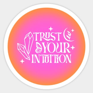 Trust Your Intuition Pink Aura Sticker